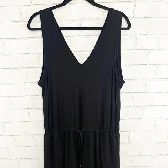 Sweaty Betty Black Sleeveless Drop Waist Casual Midi Dress Women's Size Medium - Picture 3 of 7